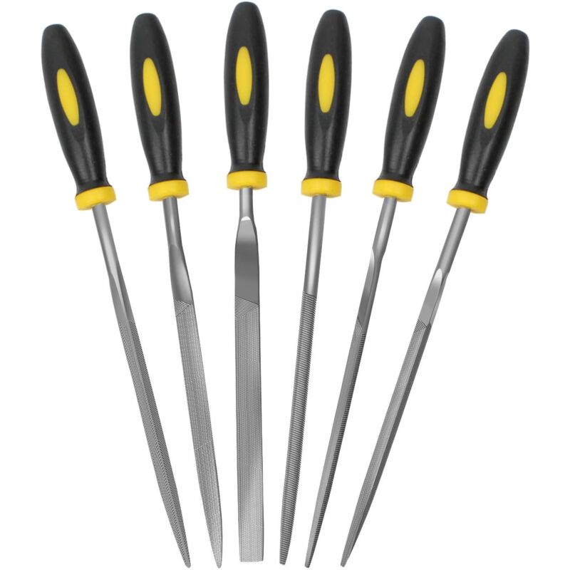 foto del prodotto zvd set di lime da 6 pezzi lime ad ago, kit in acciaio al carbonio per metallo, legno, vetro, pelle, gioielli