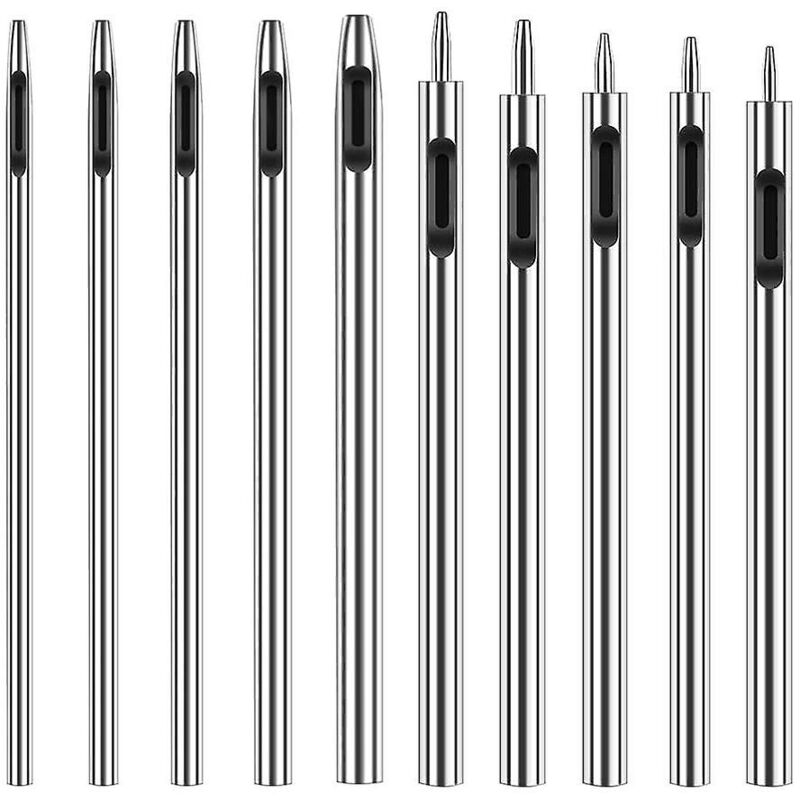foto del prodotto zvd set di utensili per punzonatura di pelle cava 10 misure da 0,5 a 3,5 mm per cinturini in pelle per orologi, cinture, tessuti, ecc.