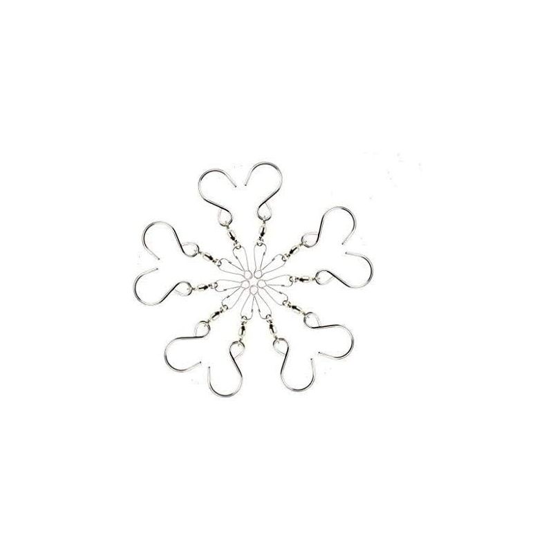 foto del prodotto zvd set of 10 swivel hooks, bird feeder hanger, wind chime hanger, plant hanger extensions