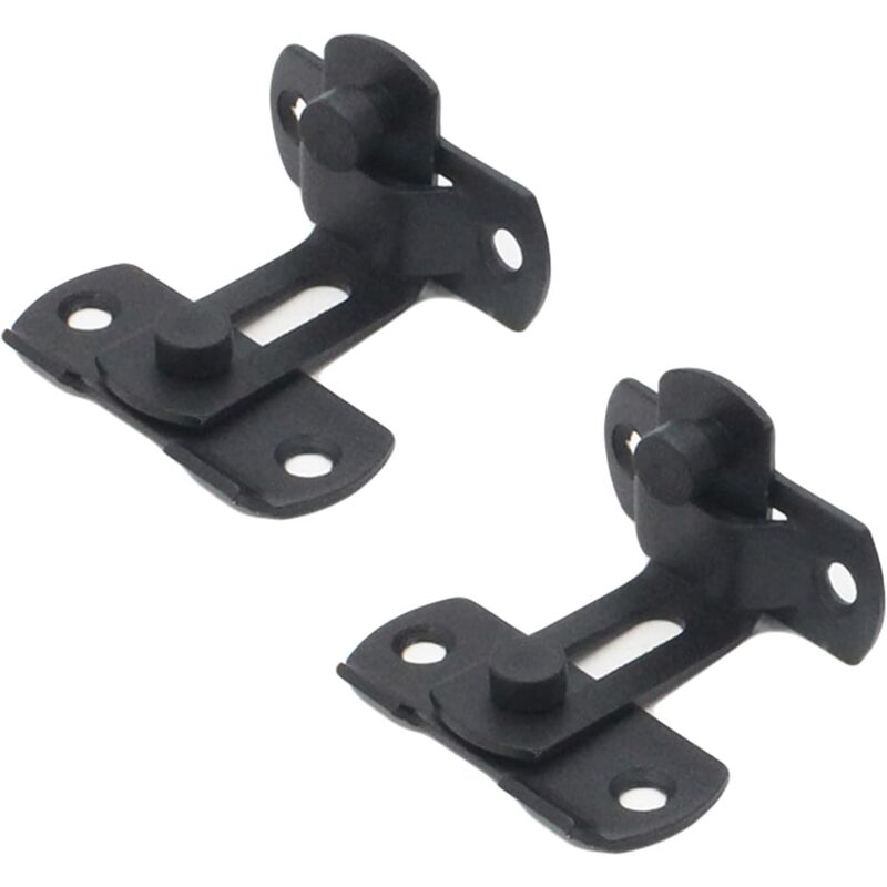 foto del prodotto zvd set of 2 black stainless steel right angle buckle latch, door and window latch bolts 3 inch 