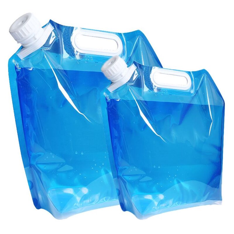 foto del prodotto zvd set of 2 foldable and portable canisters for drinking water 5 l 10 l suitable for hiking, camping, picnic, travel, barbecue versailles