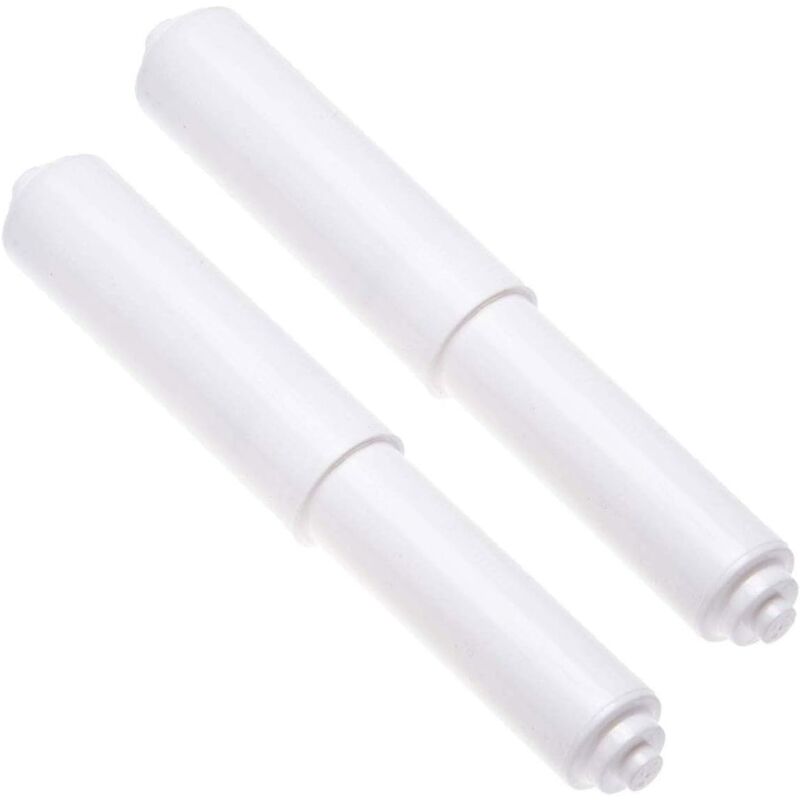 foto del prodotto zvd set of 2 plastic toilet roll holders for bathroom white