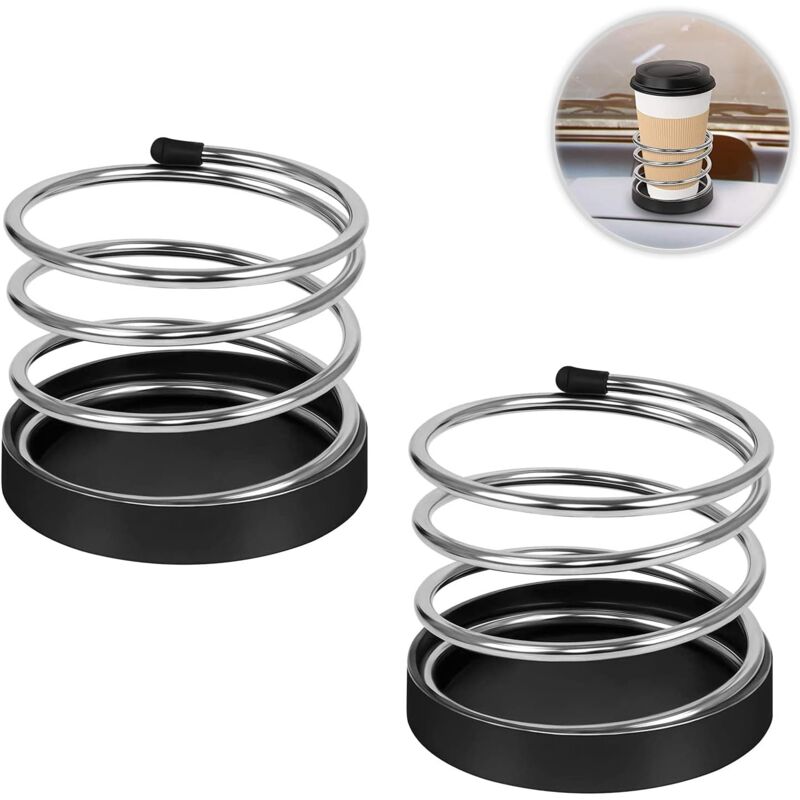 foto del prodotto zvd set of 2 universal metal cup holders for car, truck, boat, home, office, store, etc.