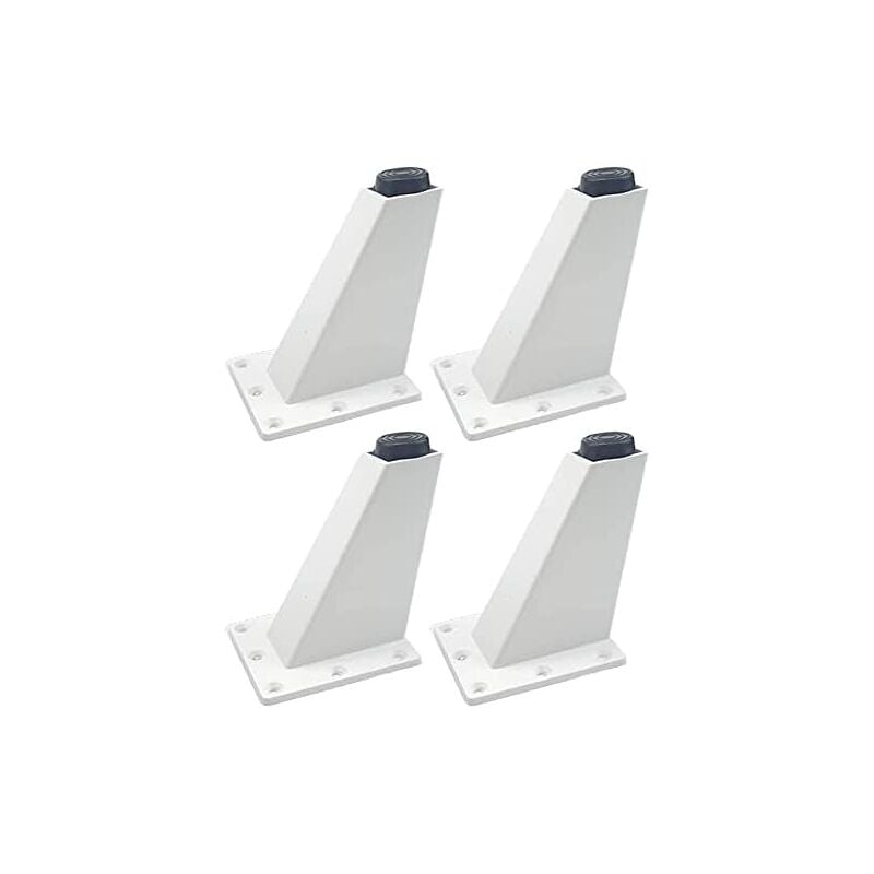 foto del prodotto zvd set of 4 8cm white aluminum alloy adjustable replacement furniture legs