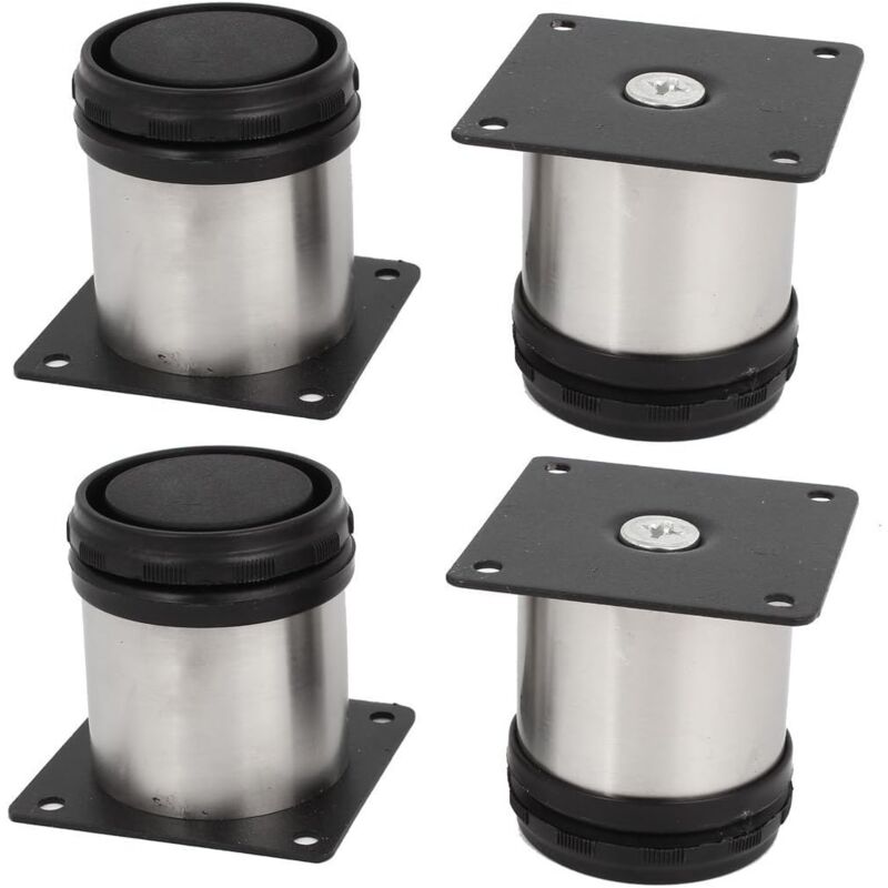 foto del prodotto zvd set of 4 stainless steel kitchen cabinet legs adjustable round 50 x 50 mm