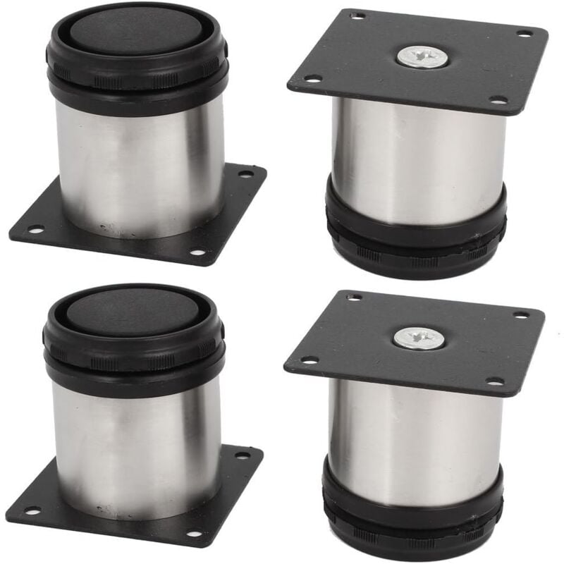 foto del prodotto zvd set of 4 stainless steel kitchen cabinet legs adjustable round 50 x 50 mm