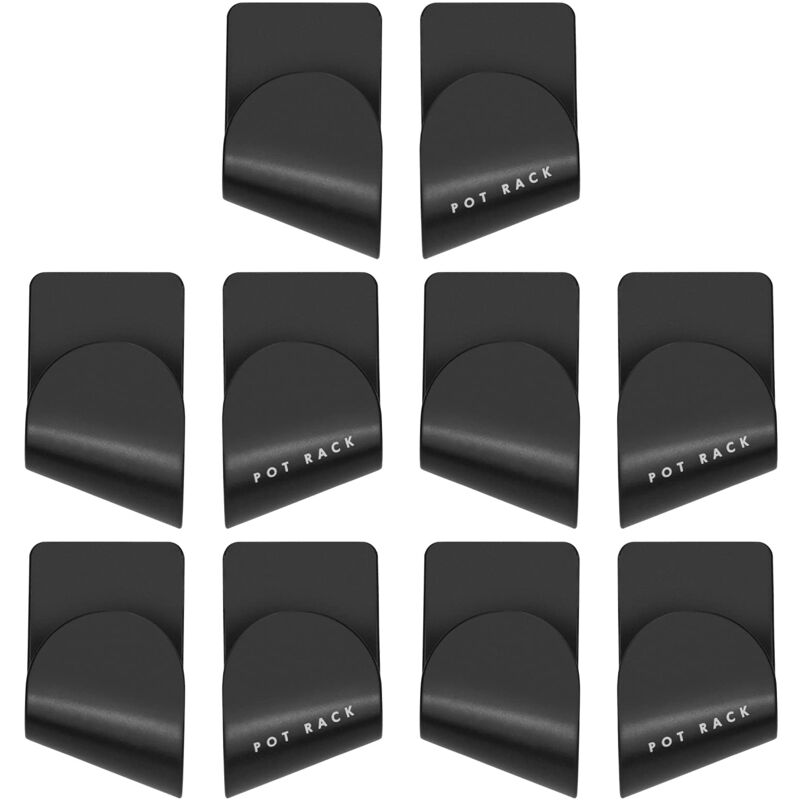 foto del prodotto zvd set of 5 pairs self adhesive lid holder, pot lid holder wall mount lid holder pot organizer for kitchen utensils black 