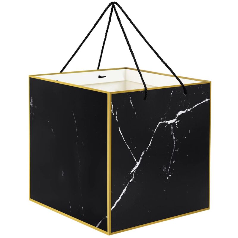 foto del prodotto zvd set of 8 premium extra large marble gift bags, 29cm square giant gift bag, large xl large gift bag, extra large gift bags, reusable large size
