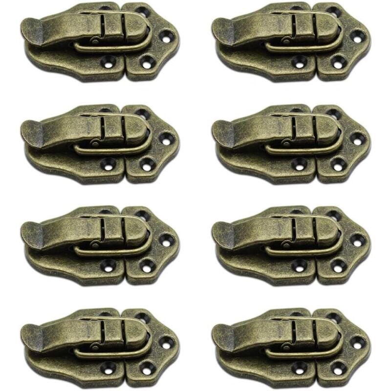 foto del prodotto zvd set of 8 toggle clasp latches vintage retro latch toggle for box gift boxes bronze