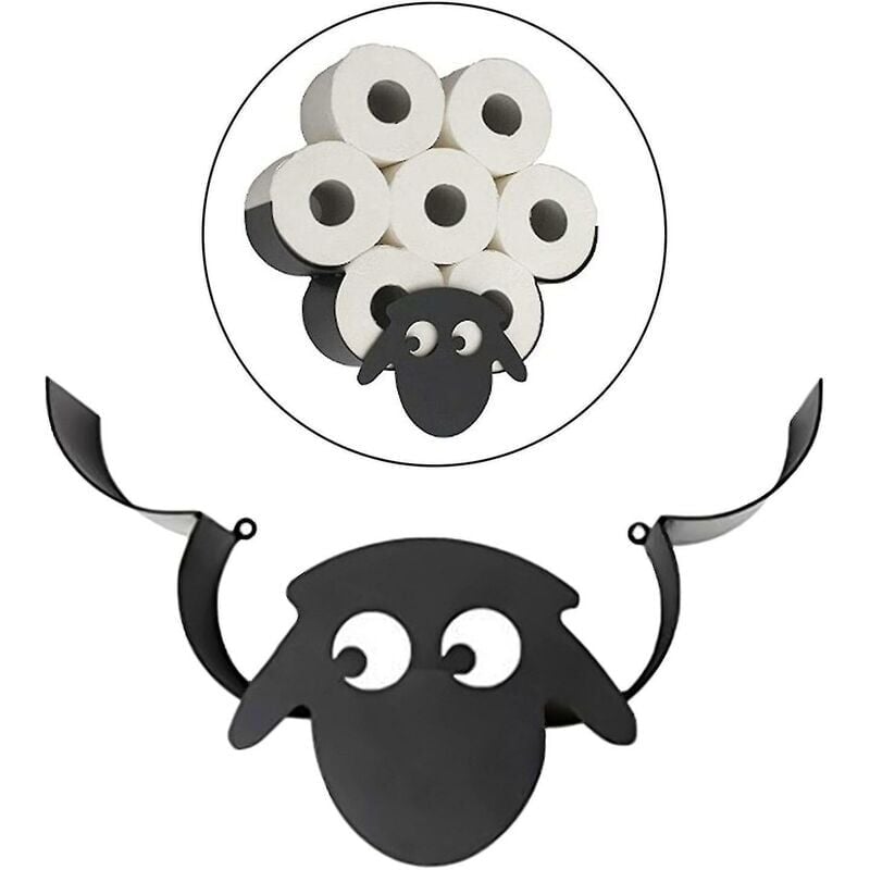 foto del prodotto zvd sheep toilet roll holder bathroom wall mounted loo rolls storage metal stand holder hold rolls new arrival