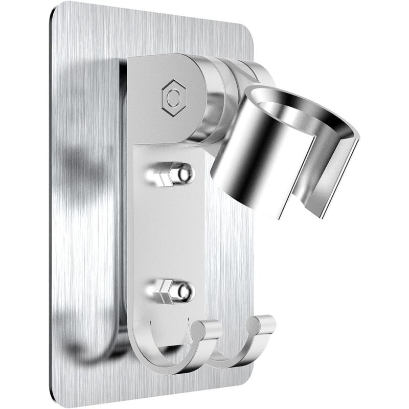 foto del prodotto zvd shower bracket, shower bracket, no need to drill holes to install strong glue with holes for screw mounting, bracket can be adjusted 90