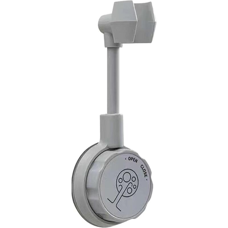 foto del prodotto zvd shower holder 360 degree rotation adjustable suction cup holder home hotel bathroom punching free grey 