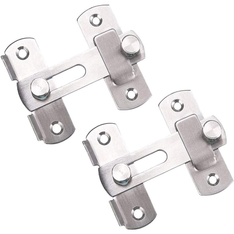 foto del prodotto zvd sliding door latch, set of 2 stainless steel door lock, door bolt bar latch toggle latch lock hasp for door window furniture