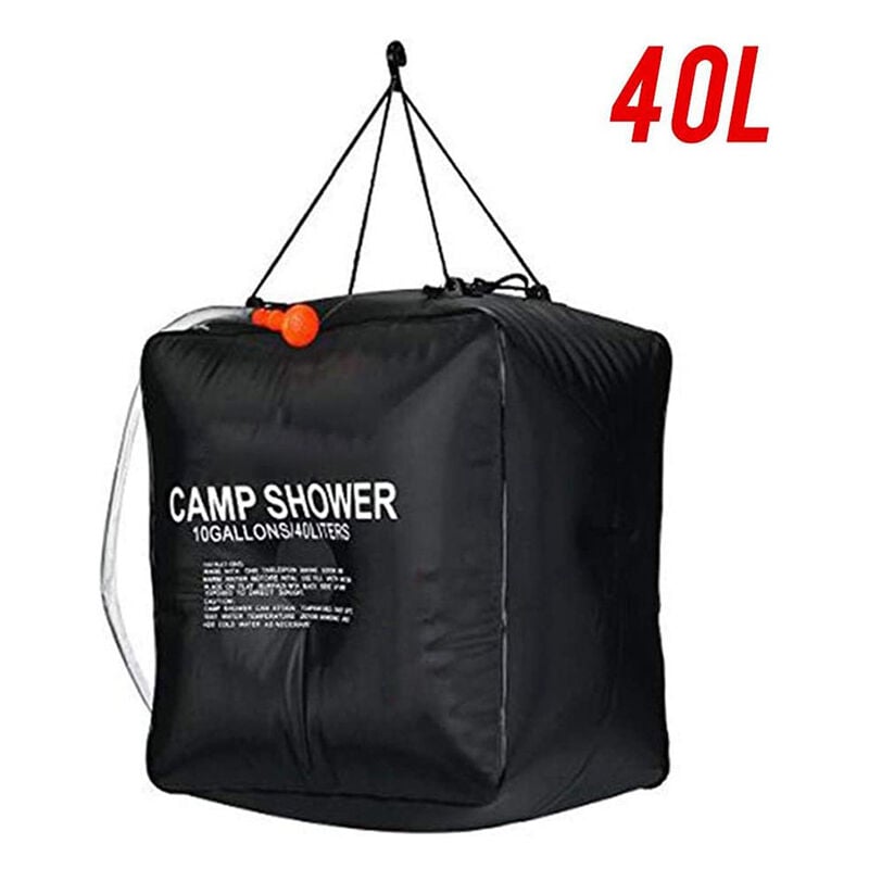 foto del prodotto zvd solar shower bag 40 liters camping, temperature 45 c hiking, climbing