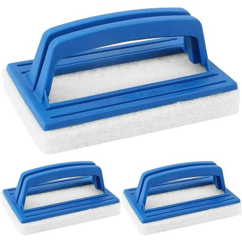 foto del prodotto zvd spazzola spugna per linea di galleggiamento, 3 pezzi spazzola per piscina in plastica con manici spazzola per pavimento e parete strumento per