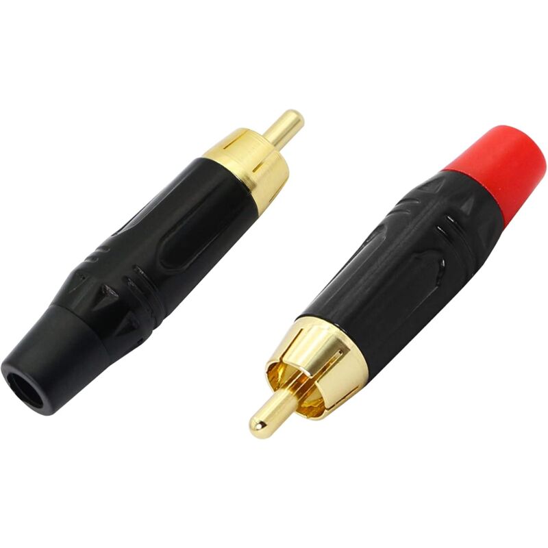 foto del prodotto zvd spina rca maschio di ricambio connettore per cavo audio video per saldatura fai da te, 2 pezzi