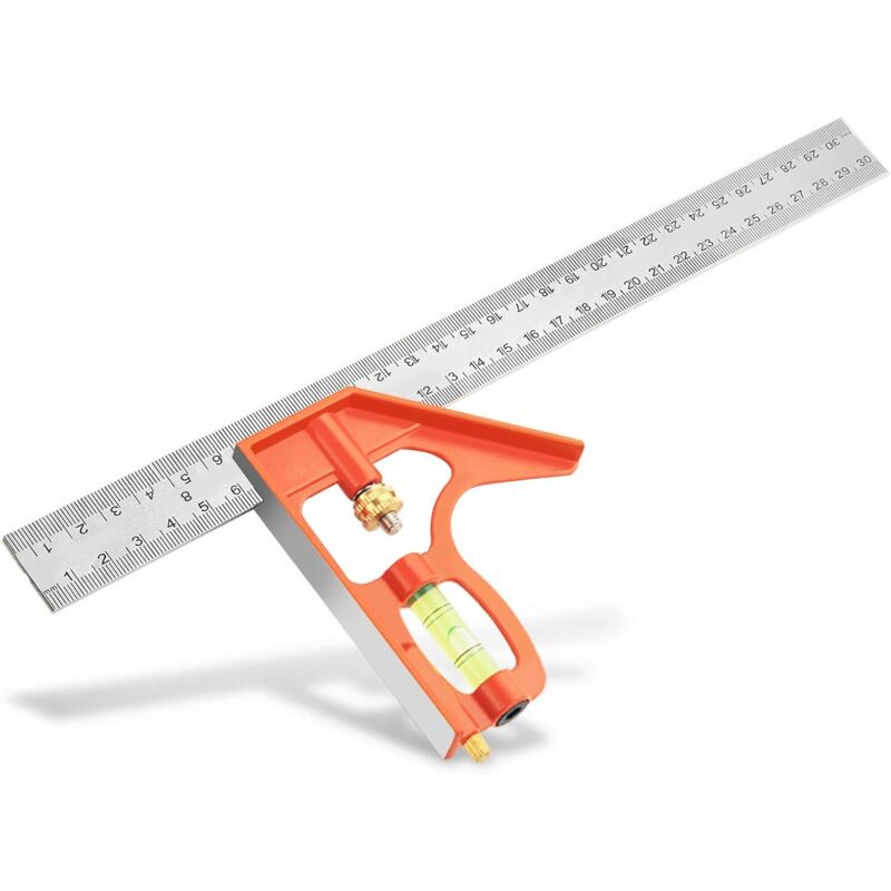 foto del prodotto zvd squadra combinata da 300 mm, righello angolare combinato, strumenti di misurazione della squadra combinata, righello angolare combinato in