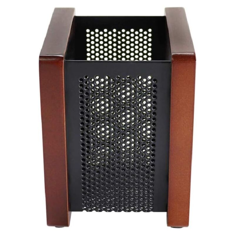 foto del prodotto zvd square pencil holder metal cube holder multifunctional ballpoint pen cup storage pen holder desktop makeup brush storage bucket mesh design