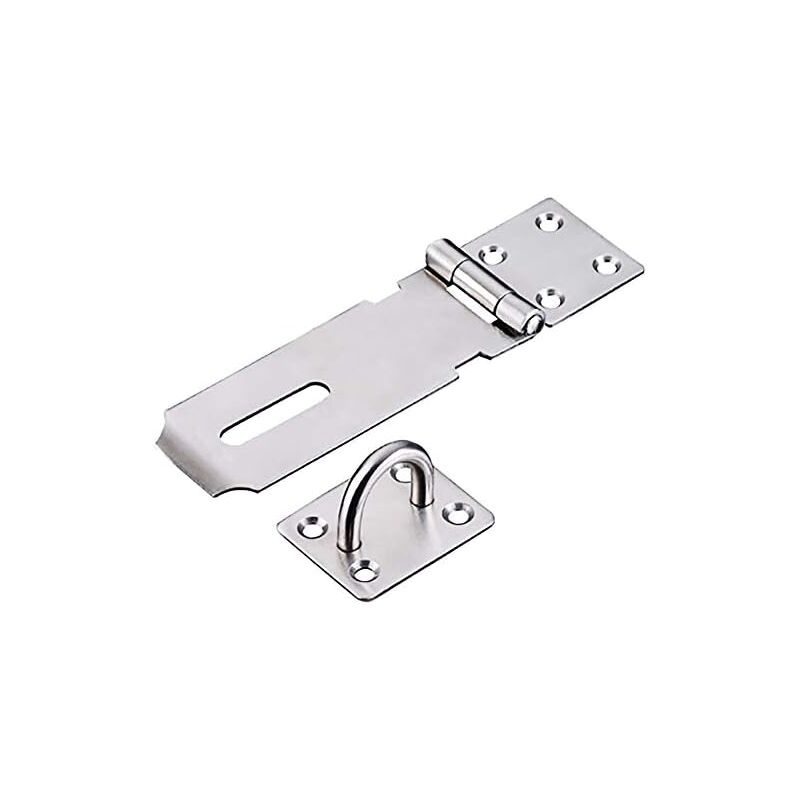 foto del prodotto zvd stainless steel padlock hasp, heavy duty hasp and clip with screws, door hasp door lock shed latch padlock clip