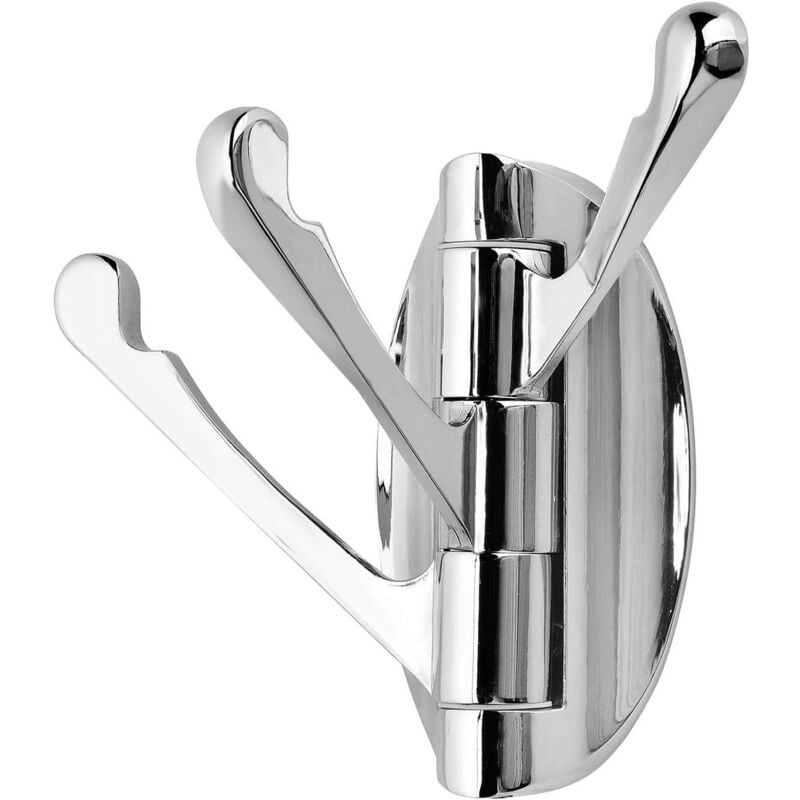 foto del prodotto zvd stainless steel swivel wall mounted coat rack with 3 folding arms, hanging hanger hook towel rack 180 rotation for bathroom kitchen garage