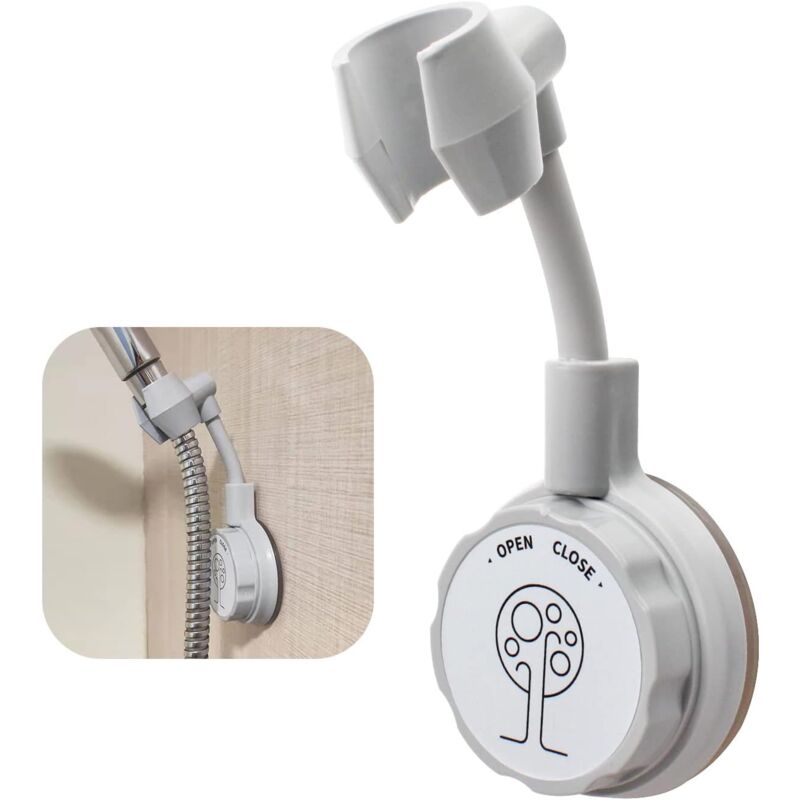 foto del prodotto zvd suction cup shower head holder, adjustable shower head holder, 360 rotatable shower holder suitable for bathroom shower installation