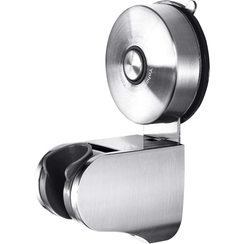 foto del prodotto zvd suction cup shower head holder wall mount for hand shower 4 modes adjustable angle bathroom accessories wc without drilling brushed stainless