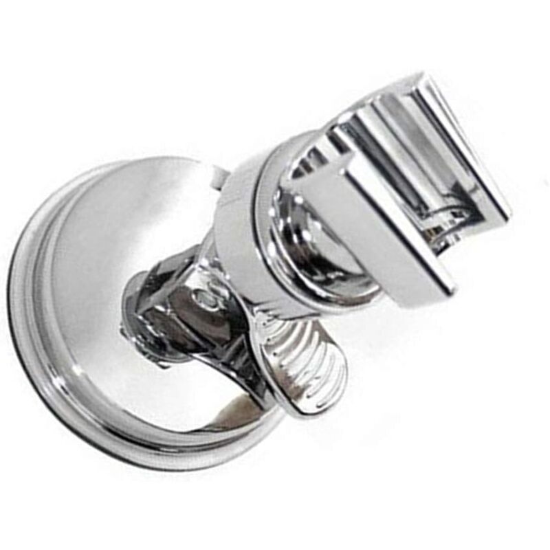 foto del prodotto zvd suction cup shower holder, adjustable rotation chrome finish replaceable large adsorbability no drilling suction cup shower holder removable