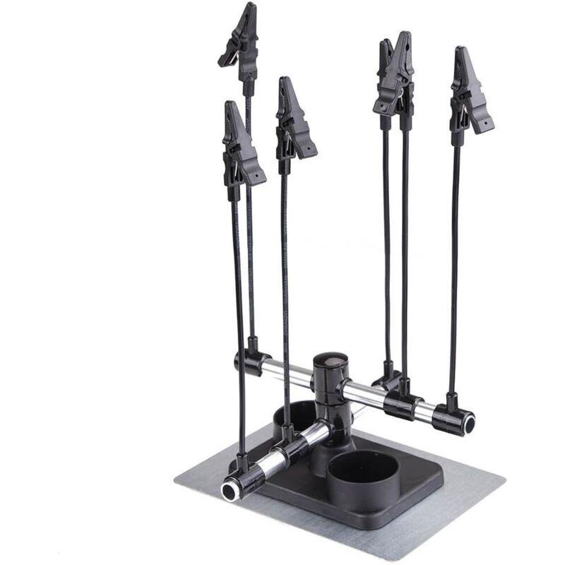 foto del prodotto zvd supporto per aerografo modello smart hobby cabina di verniciatura con morsetti a coccodrillo