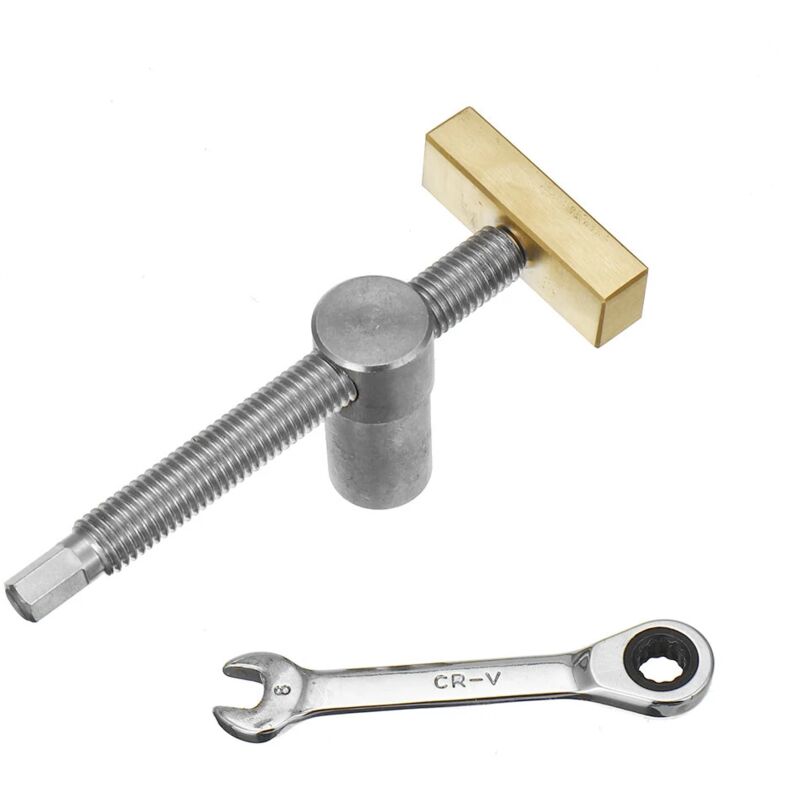 foto del prodotto zvd supporto per lavorazione del legno in ottone e acciaio inossidabile regolabile da 20 mm con arresto tenone a morsetto rapido