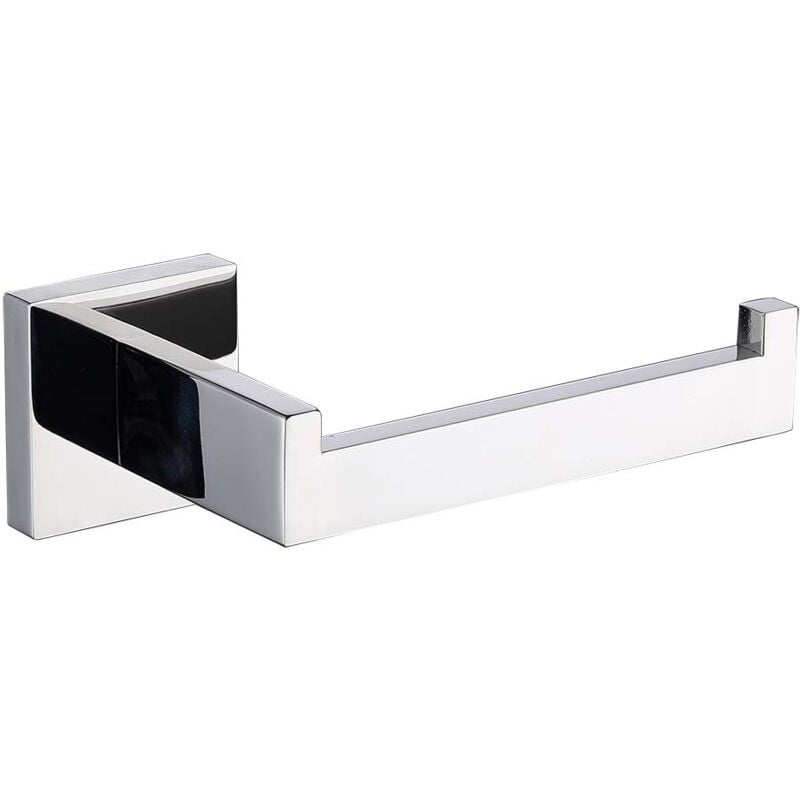 foto del prodotto zvd sus304 stainless steel polished chrome toilet paper holder modern half open square bathroom 5 inch tp holder