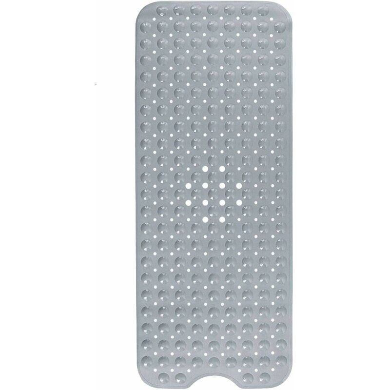 foto del prodotto zvd tappetino antiscivolo per vasca e doccia tappetino da bagno con 200 ventose, tappetino antiscivolo per doccia, grigio, 100 x 40 cm