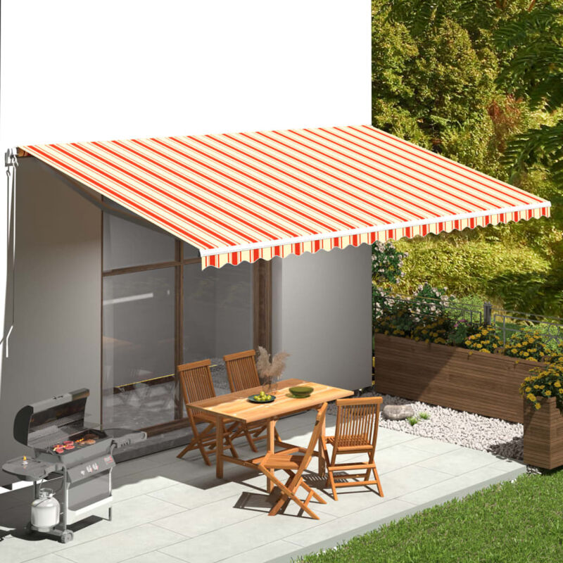 foto del prodotto zvd tela di ricambio per tenda da sole gialla e arancione 6x3 m