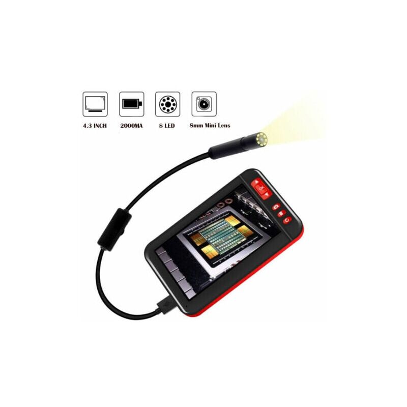 foto del prodotto zvd telecamera di ispezione impermeabile per endoscopio industriale schermo lcd da 4,3 1080p portata 10 m