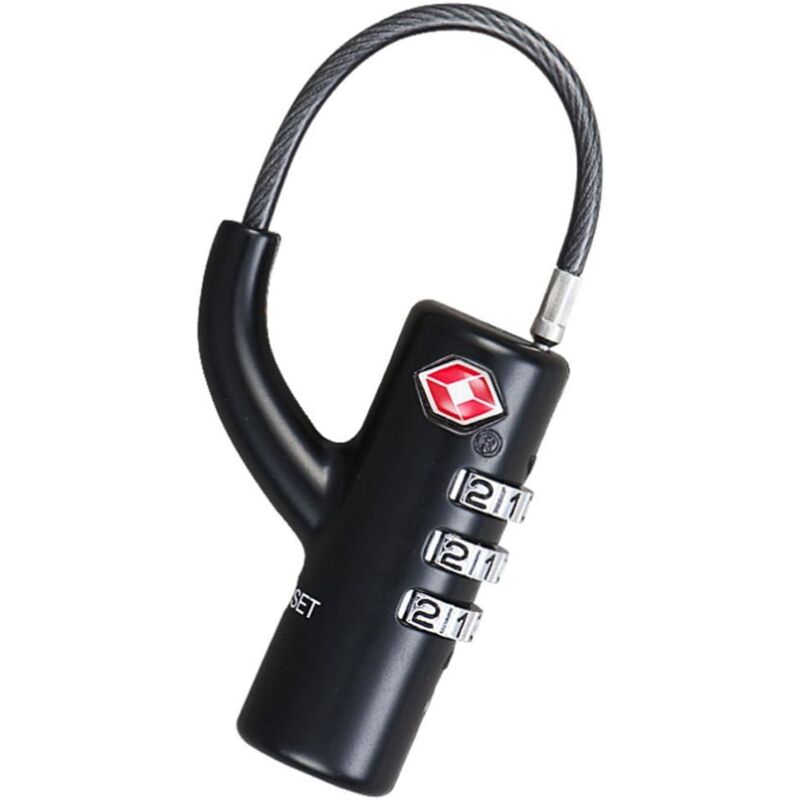 foto del prodotto zvd telescopic padlock travel bag code 3 password combination of customs certification tsa certified cable safe