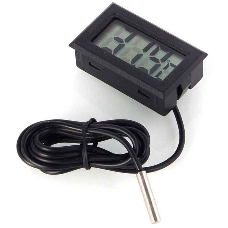 foto del prodotto zvd termometro digitale lcd monitor della temperatura impermeabile per frigorifero congelatore, acquario, acquario nero