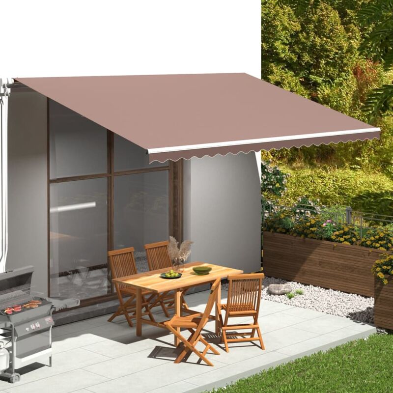 foto del prodotto zvd tessuto di ricambio per tenda da sole 5x3 m marrone