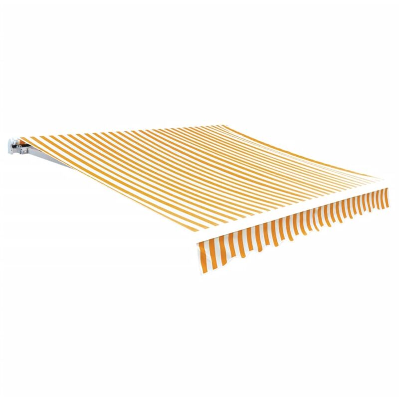 foto del prodotto zvd tessuto per tenda da sole giallo girasole bianco 4 x 3 m telaio non incluso 