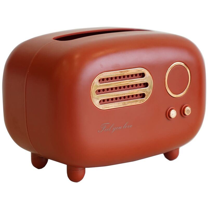 foto del prodotto zvd tissue box cover, retro radio tissue boxes, art tissue box, red multifunctional tissue box
