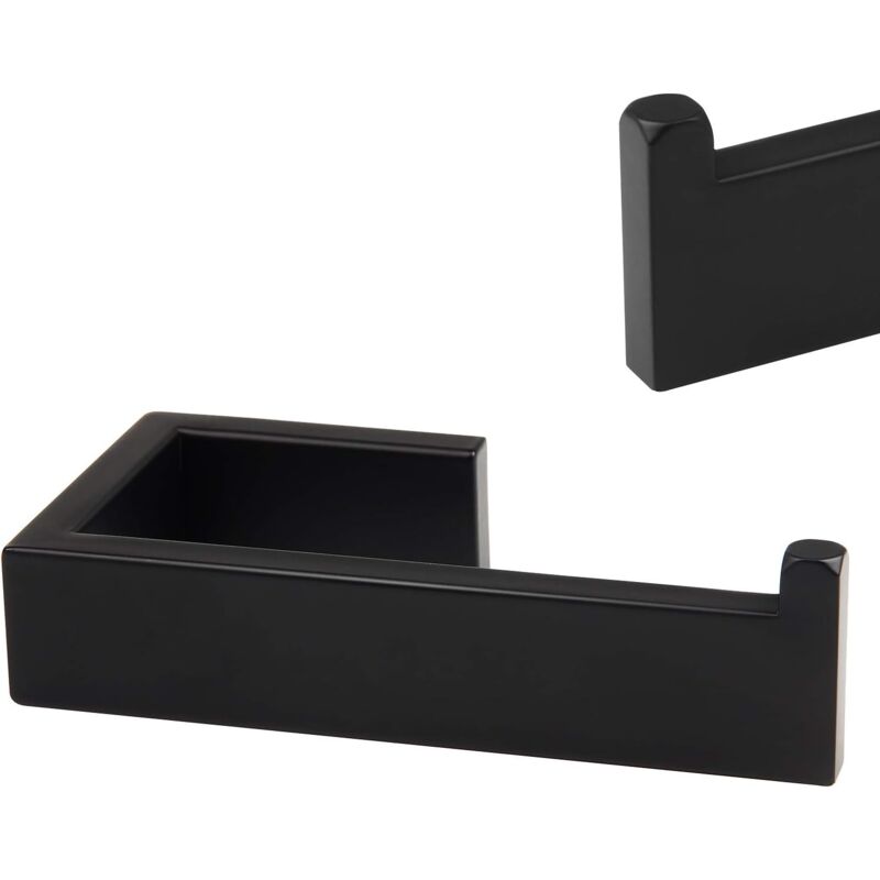 foto del prodotto zvd toilet paper holder 14.5cm wall mounted black toilet paper holder 304 stainless steel brushed finish toilet paper holder for bathroom and