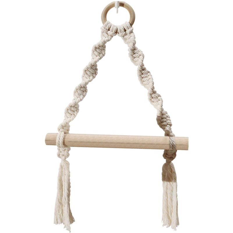 foto del prodotto zvd toilet paper holder no drilling roll paper holder hemp rope paper dispenser toilet paper roll holder bohemian decor 9.45 x 7.87 inch for