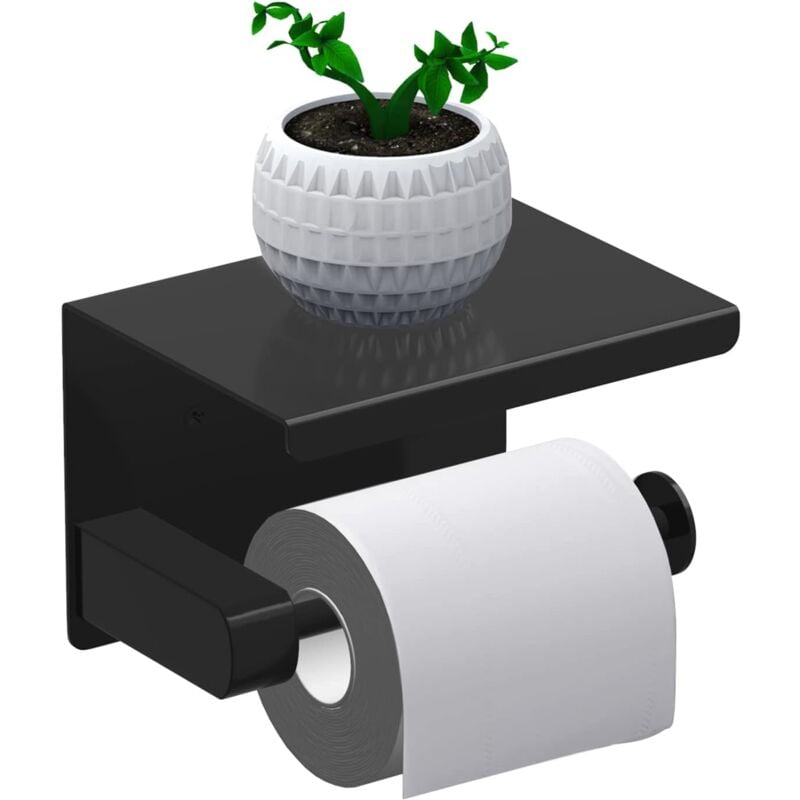 foto del prodotto zvd toilet paper holder, roll paper holder without drilling toilet paper holder, paper dispenser with shelf, sus 304 stainless steel, self adhesive