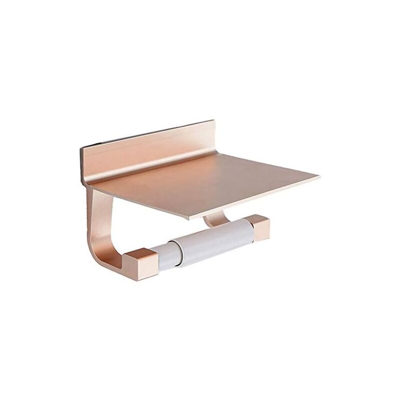 foto del prodotto zvd toilet paper holder with toilet paper holder shelf rose gold