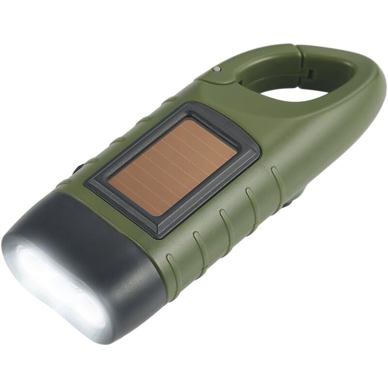 foto del prodotto zvd torcia elettrica ricaricabile a energia solare e a manovella torcia led per attivit all aperto luce di emergenza