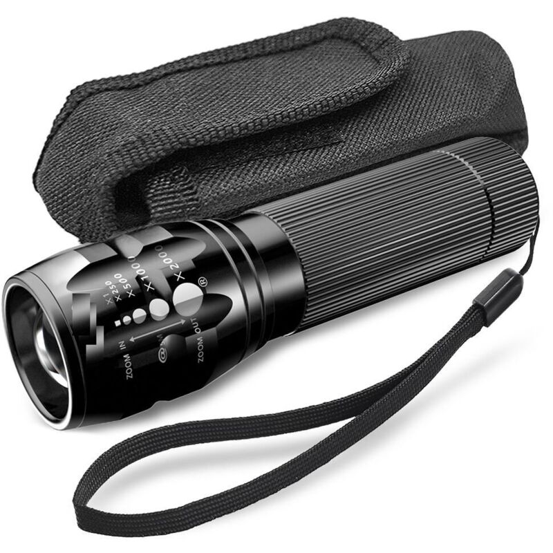 foto del prodotto zvd torcia led con zoom a tre velocit e messa a fuoco telescopica specifica per bicicletta