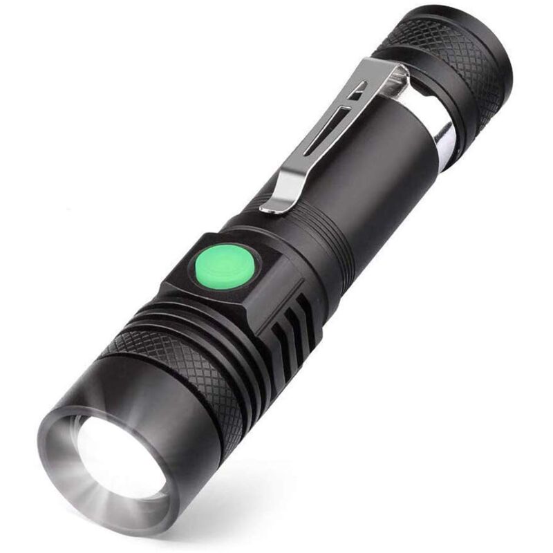 foto del prodotto zvd torcia led ricaricabile tramite usb 600 lumen 4 modalit di illuminazione batteria inclusa
