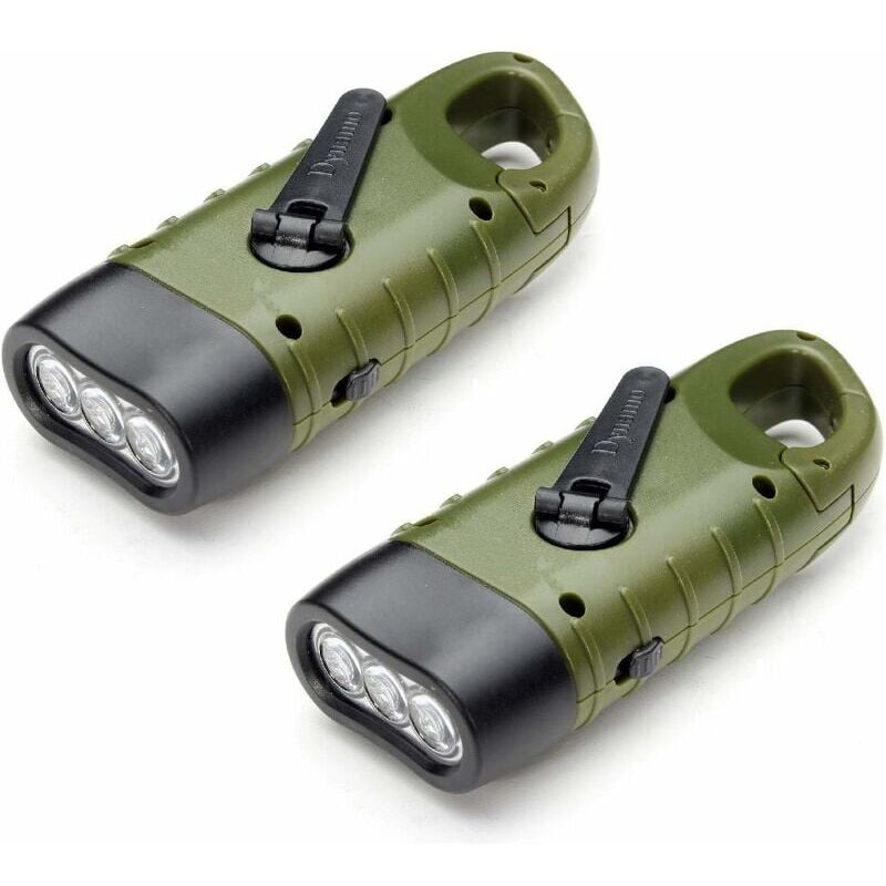 foto del prodotto zvd torcia solare ricaricabile confezione da 2 torcia di emergenza a led con moschettone per escursionismo, viaggi, campeggio, arrampicata,