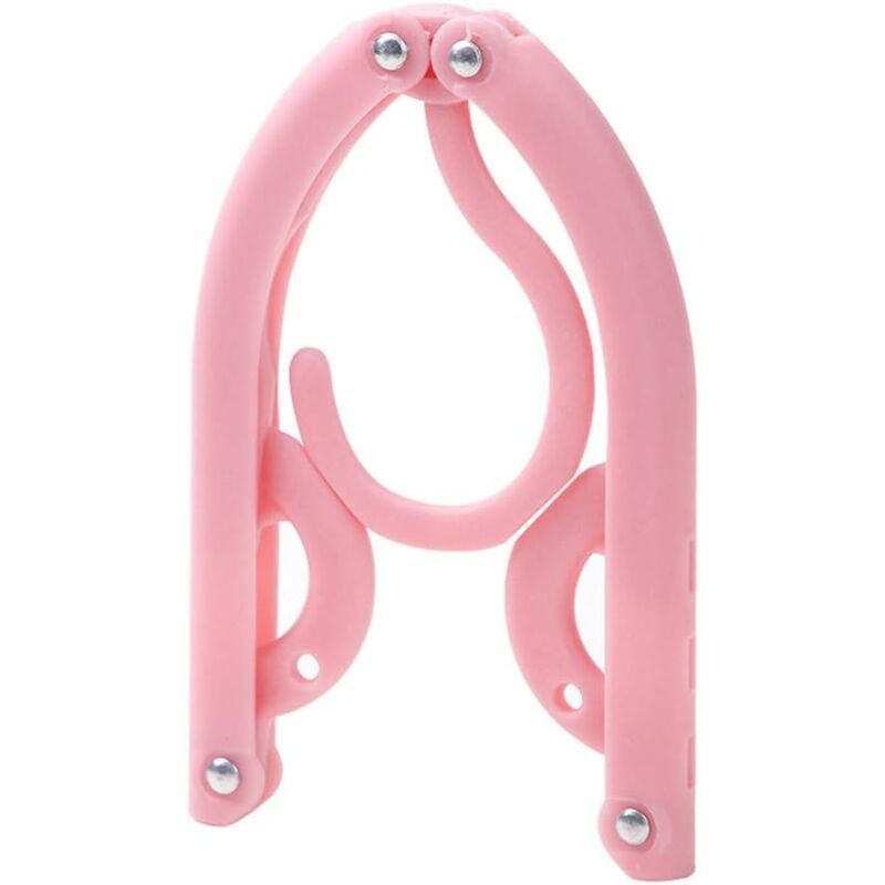 foto del prodotto zvd travel hangers portable folding hangers travel accessories non slip drying rack, lightweight for home and travel,pink,5