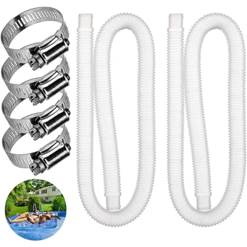 foto del prodotto zvd tubo flessibile di ricambio per pompa filtro piscina 59x1,25 pollici 2 pezzi