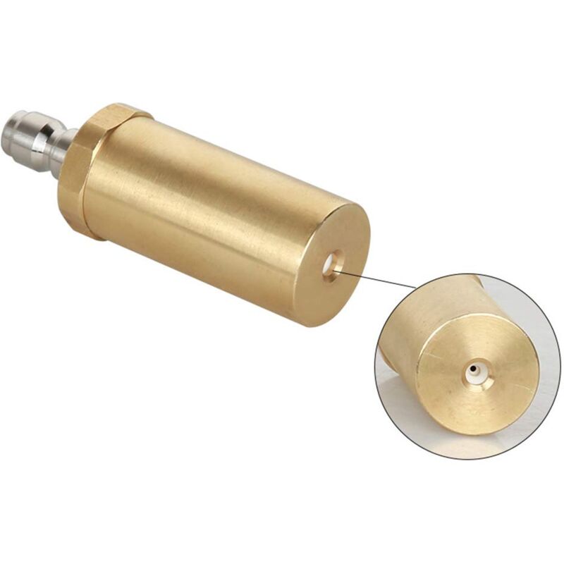 foto del prodotto zvd ugello turbo per idropulitrice, ugello turbo per idropulitrice da 3600 psi, ugello rotante in rame puro ad alta pressione per la pulizia del
