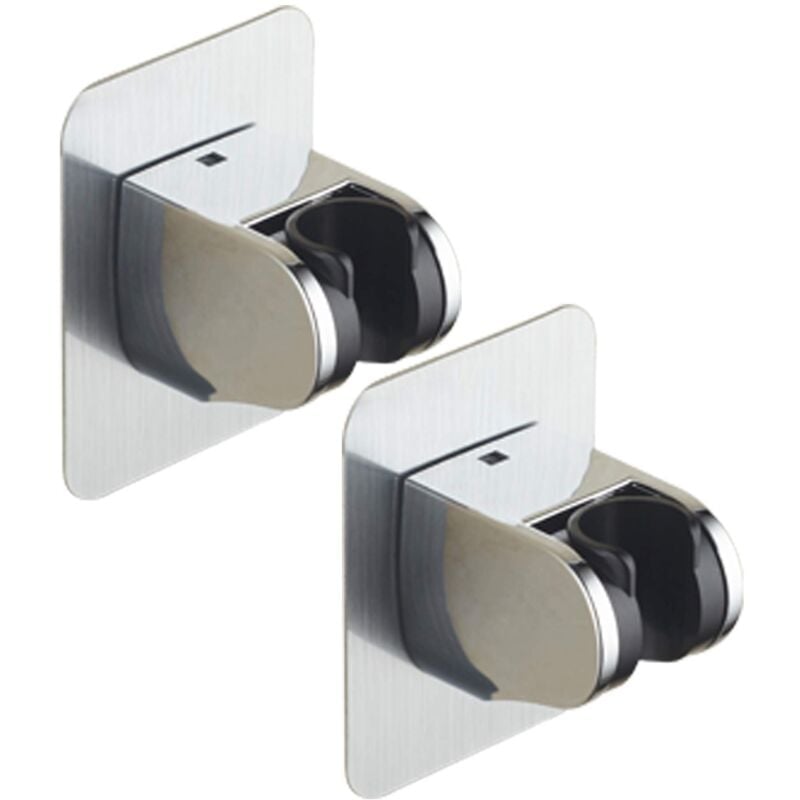 foto del prodotto zvd universal shower head holder, 2 pieces, no drilling, adjustable angle, premium abs plastic, chrome plated, super power